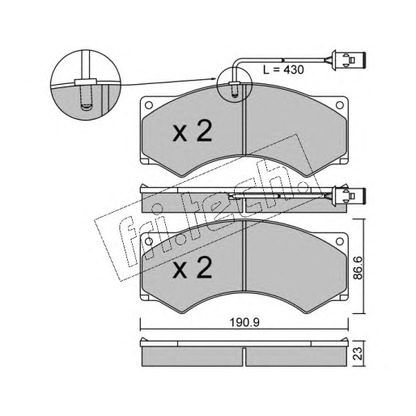 Photo Brake Pad Set, disc brake fri.tech. 5952