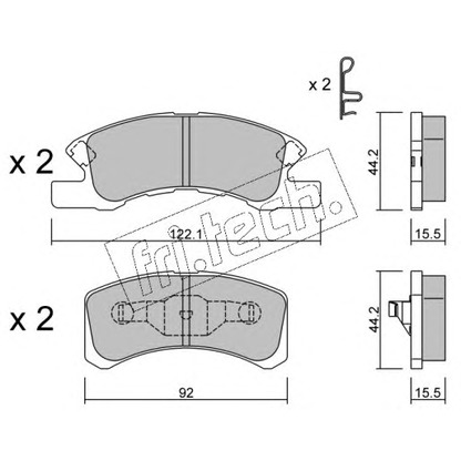 Photo Brake Pad Set, disc brake fri.tech. 6210