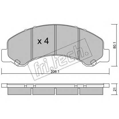 Foto Kit pastiglie freno, Freno a disco fri.tech. 6370