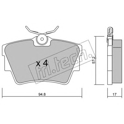 Photo Kit de plaquettes de frein, frein à disque fri.tech. 6510