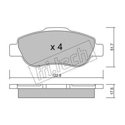 Photo Brake Pad Set, disc brake fri.tech. 6540