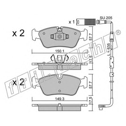 Photo Brake Pad Set, disc brake fri.tech. 6560W