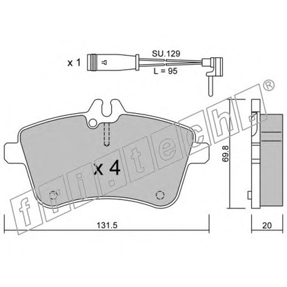 Photo Kit de plaquettes de frein, frein à disque fri.tech. 6630W