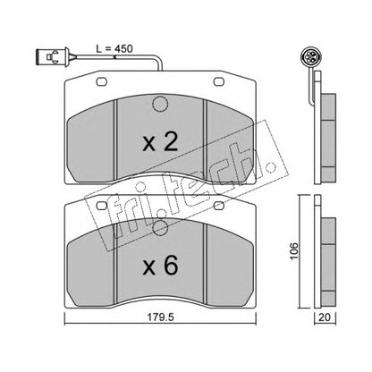 Photo Kit de plaquettes de frein, frein à disque fri.tech. 6650