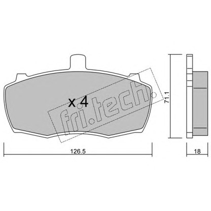 Photo Brake Pad Set, disc brake fri.tech. 7080