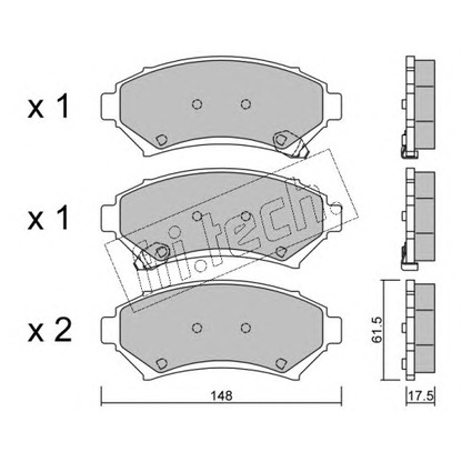 Photo Brake Pad Set, disc brake fri.tech. 7120