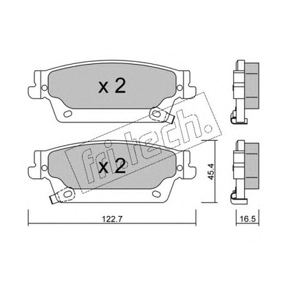 Photo Brake Pad Set, disc brake fri.tech. 7170