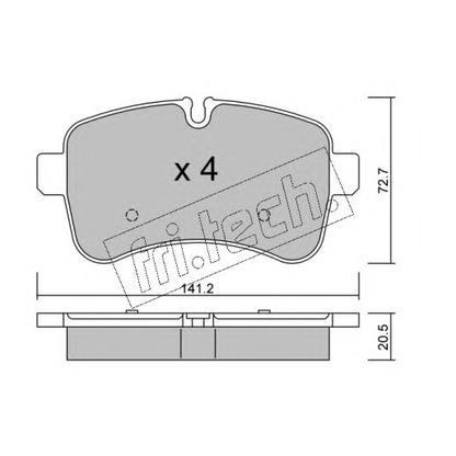 Фото Комплект тормозных колодок, дисковый тормоз fri.tech. 7270