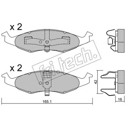 Foto Kit pastiglie freno, Freno a disco fri.tech. 7290