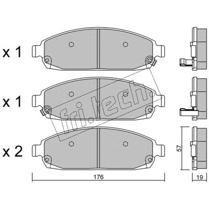 Photo Brake Pad Set, disc brake fri.tech. 7350