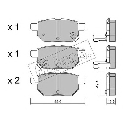 Photo Brake Pad Set, disc brake fri.tech. 7620