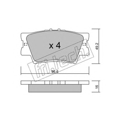 Zdjęcie Zestaw klocków hamulcowych, hamulce tarczowe fri.tech. 7650