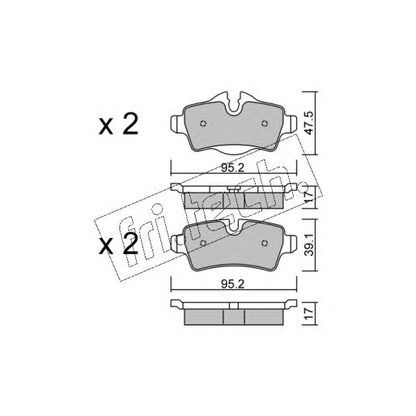 Photo Kit de plaquettes de frein, frein à disque fri.tech. 7850