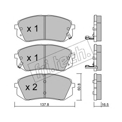 Photo Brake Pad Set, disc brake fri.tech. 7990