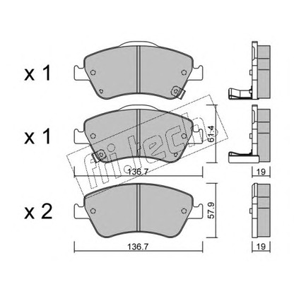 Photo Brake Pad Set, disc brake fri.tech. 8100