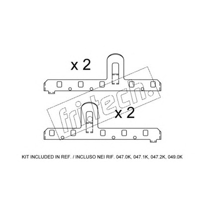 Фото Комплектующие, колодки дискового тормоза fri.tech. KIT001