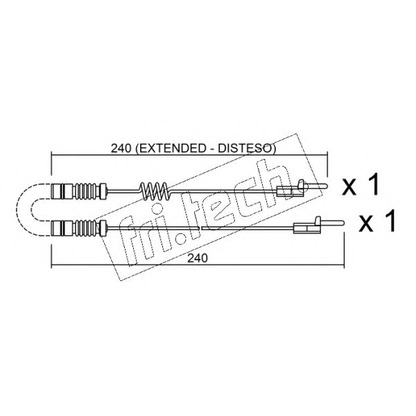 Photo Warning Contact Set, brake pad wear fri.tech. SU109K