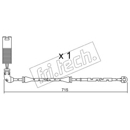 Foto Contacto de aviso, desgaste de los frenos fri.tech. SU155