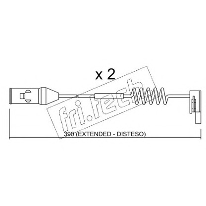 Photo Warning Contact, brake pad wear fri.tech. SU167K