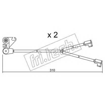 Photo Warning Contact, brake pad wear fri.tech. SU170K