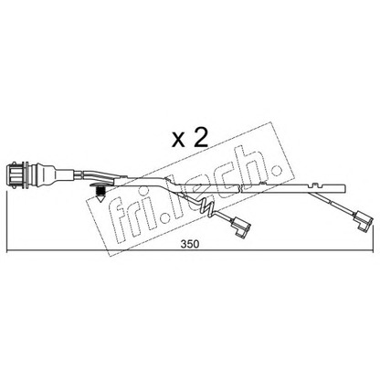 Foto Contacto de aviso, desgaste de los frenos fri.tech. SU182K