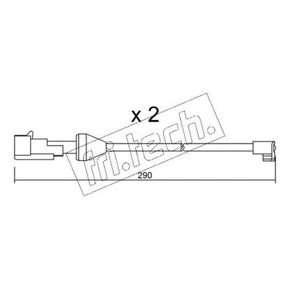 Photo Warning Contact, brake pad wear fri.tech. SU204K