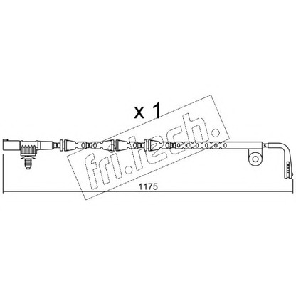 Photo Warning Contact, brake pad wear fri.tech. SU228