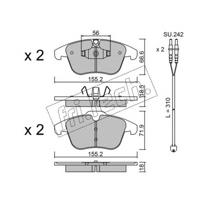 Photo Brake Pad Set, disc brake fri.tech. 6915W