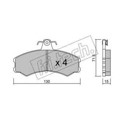 Photo Brake Pad Set, disc brake fri.tech. 0331