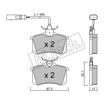 Photo Brake Pad Set, disc brake fri.tech. 1026