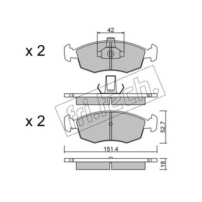 Photo Brake Pad Set, disc brake fri.tech. 2833