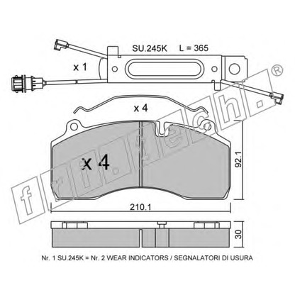 Photo Brake Pad Set, disc brake fri.tech. 8230W