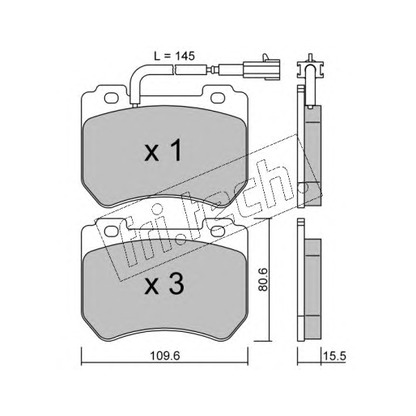 Photo Kit de plaquettes de frein, frein à disque fri.tech. 8650