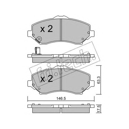 Photo Brake Pad Set, disc brake fri.tech. 8790