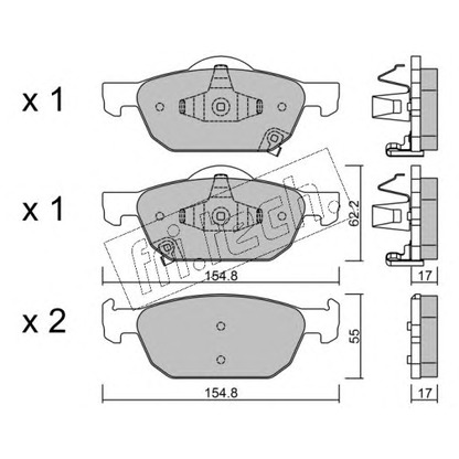 Photo Brake Pad Set, disc brake fri.tech. 8830