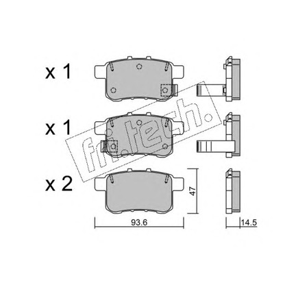 Photo Brake Pad Set, disc brake fri.tech. 8850