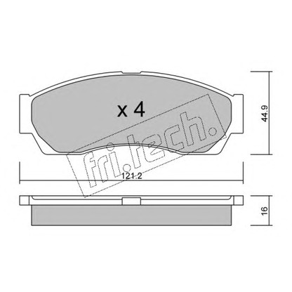 Photo Kit de plaquettes de frein, frein à disque fri.tech. 9130