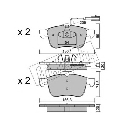 Photo Brake Pad Set, disc brake fri.tech. 7191