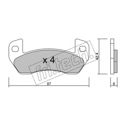 Photo Brake Pad Set, disc brake fri.tech. 9290