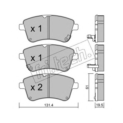 Photo Brake Pad Set, disc brake fri.tech. 9310