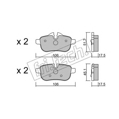 Photo Brake Pad Set, disc brake fri.tech. 9370