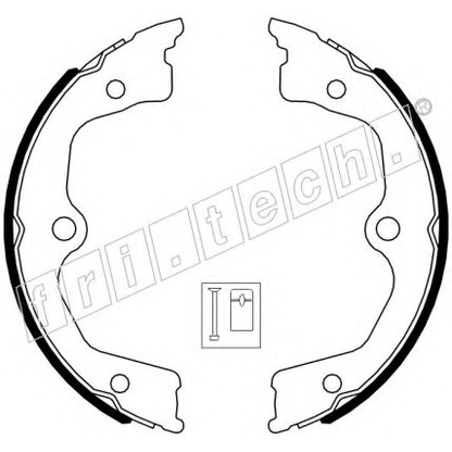 Zdjęcie Zesatw szczęk hamulcowych, hamulec postojowy fri.tech. 1044030