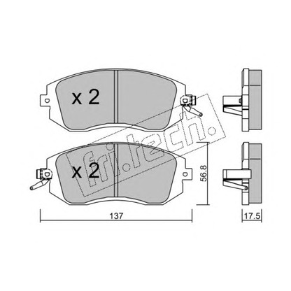 Foto Kit pastiglie freno, Freno a disco fri.tech. 5161