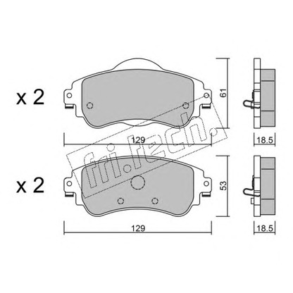 Photo Brake Pad Set, disc brake fri.tech. 9650