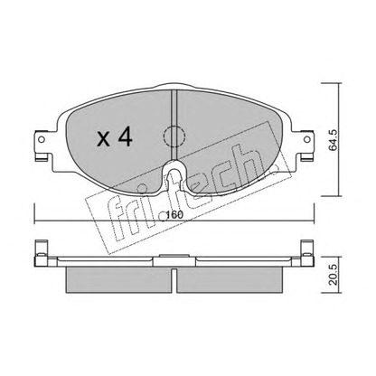 Photo Brake Pad Set, disc brake fri.tech. 9660