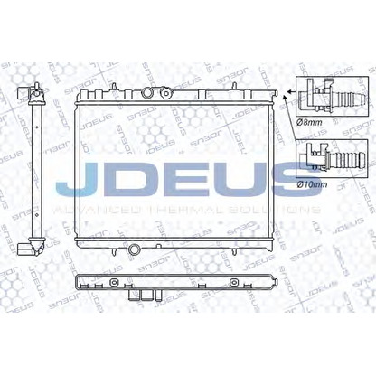 Фото Радиатор, охлаждение двигателя JDEUS RA0070081