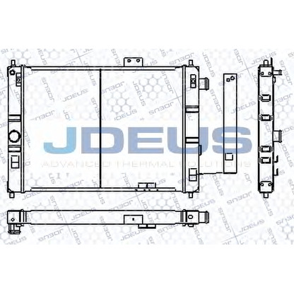 Foto Radiador, refrigeración del motor JDEUS RA0200600