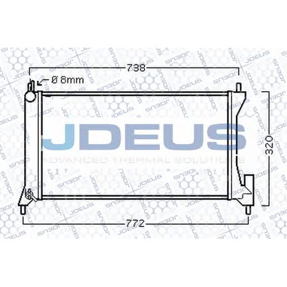Фото Радиатор, охлаждение двигателя JDEUS 020M11
