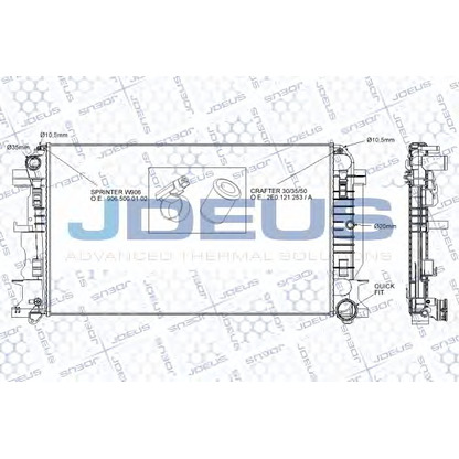 Photo Radiateur, refroidissement du moteur JDEUS RA0170830