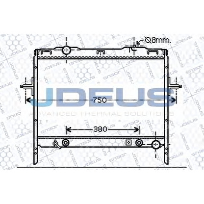 Фото Радиатор, охлаждение двигателя JDEUS 065M12
